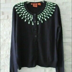 🔥RARE Tory Burch Beaded Rhinestone Cardigan